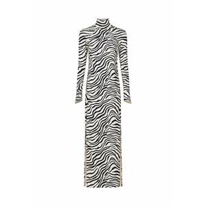 Bella Freud California Dreaming Long Sleeve Dress Zebra Print Size 8 Resort Chic